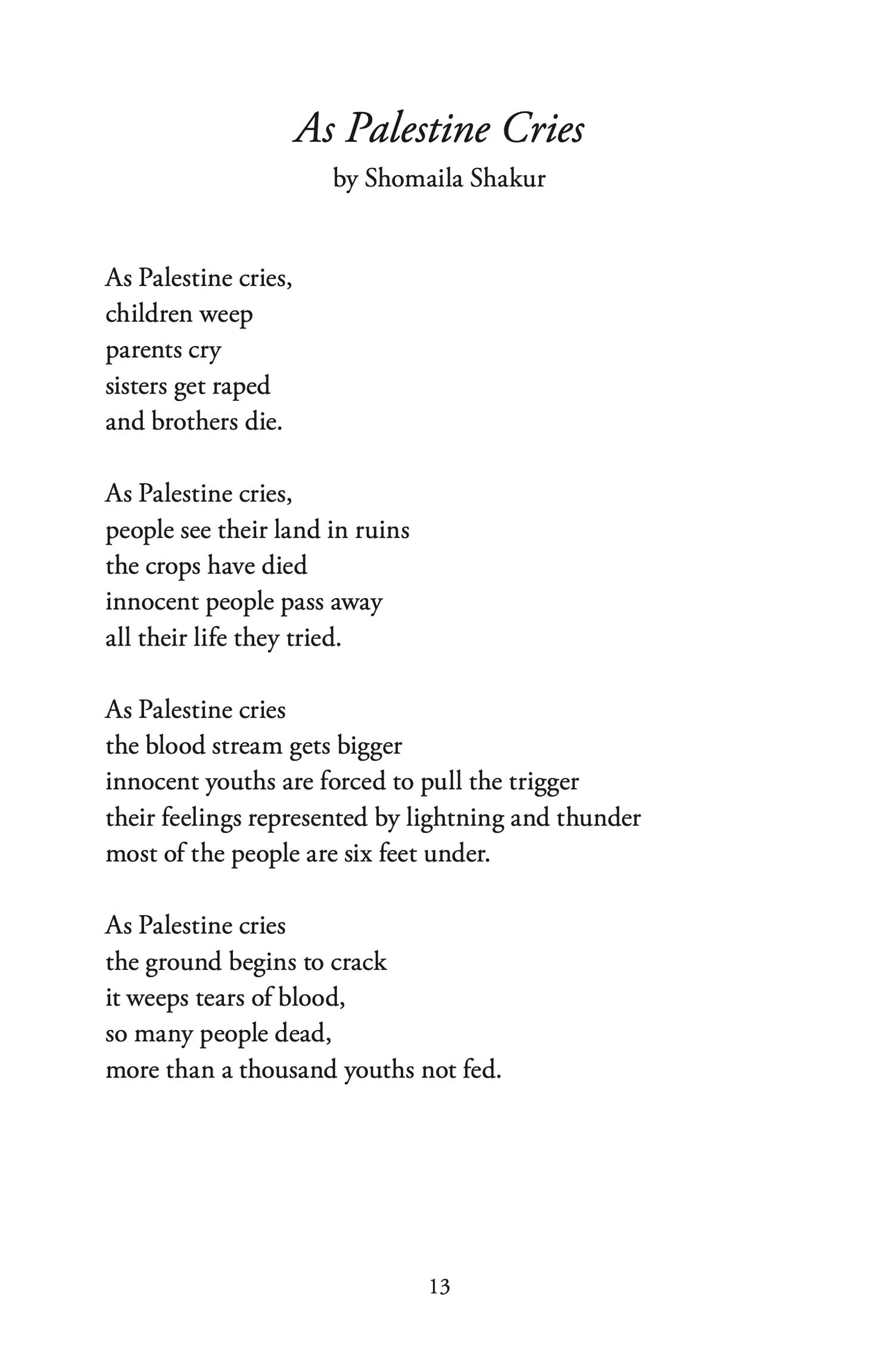 POEMS FOR PALESTINE
